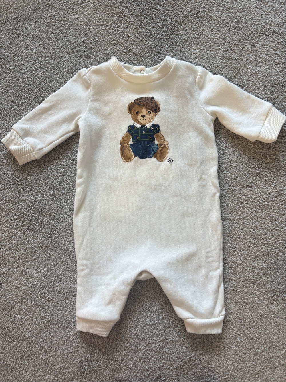 Ralph Lauren Cream One Piece with Bear